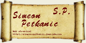 Simeon Petkanić vizit kartica
